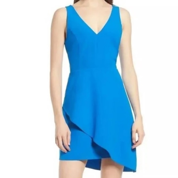 Adelyn Rae (Nordstrom) Blue Sleeveless Dress Asymmetrical Hem XL - Picture 7 of 9